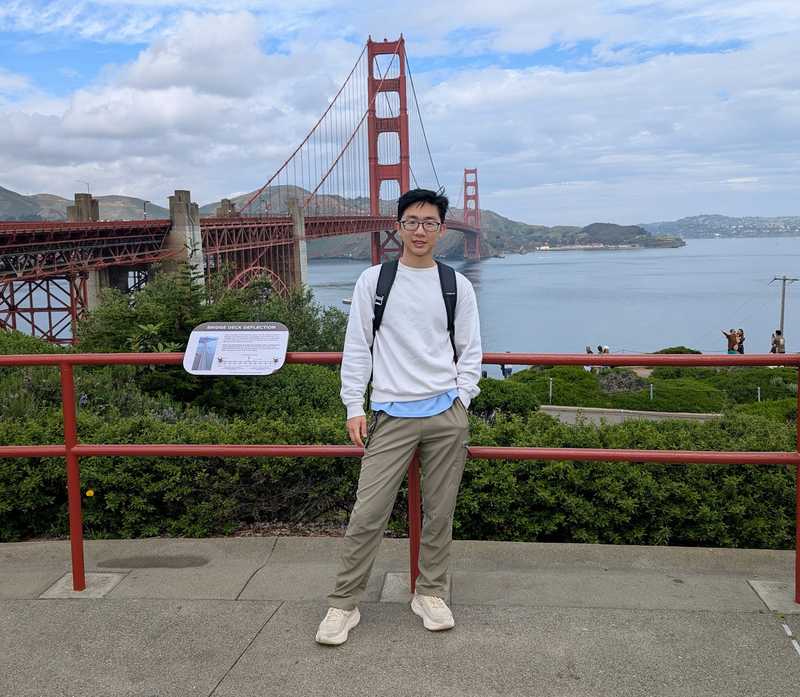 Photo of me in front of the Golden Gate Bridge